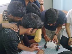 Tentacles Robotics workshop by Techno Gravity 
						Solutions at Vartak engineering college, Vasai Road with EESA-2009-10